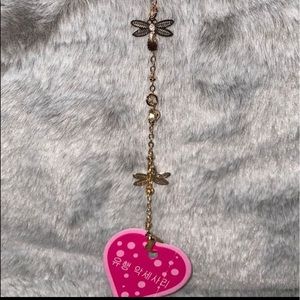 gold butterfly anklet